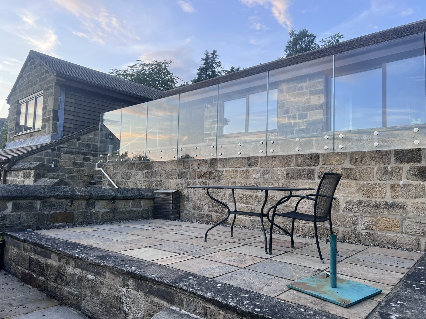 AJN Site Services frameless glass balustrades project 1, Chesterfield
