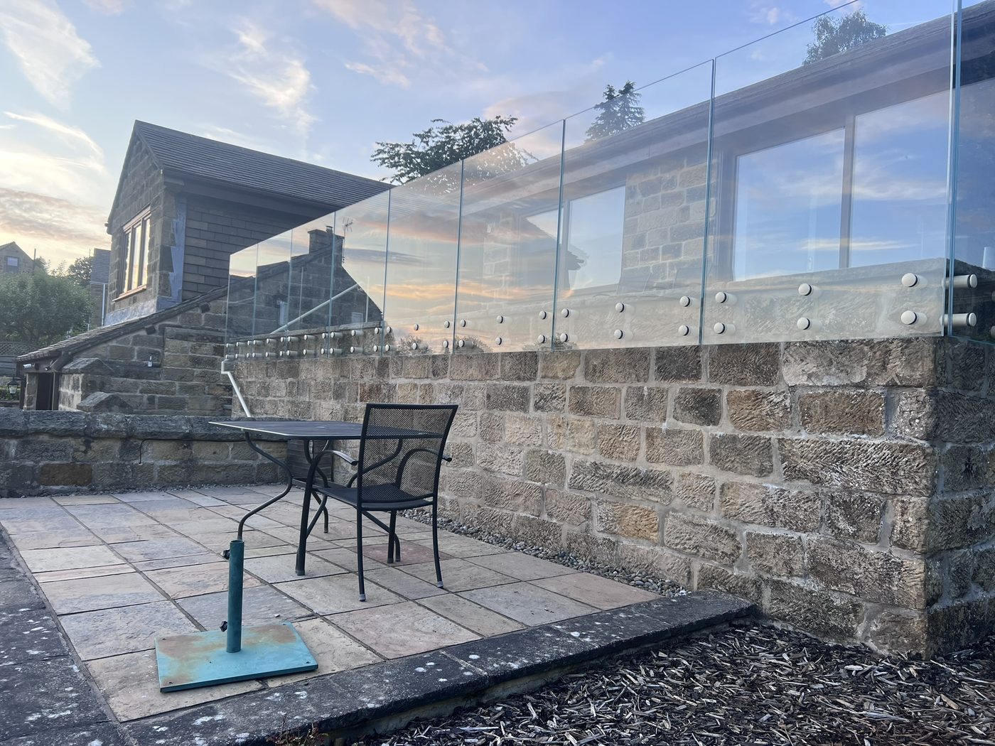 AJN Site Services frameless glass balustrades project 2, Chesterfield