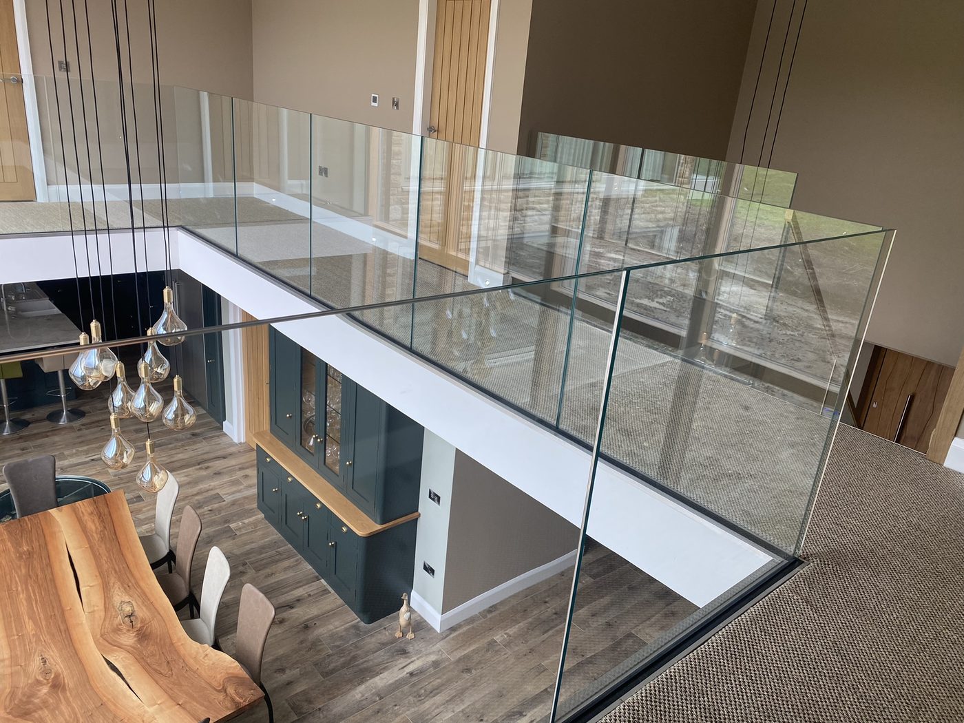 AJN Site Services frameless glass balustrades project 5, Chesterfield