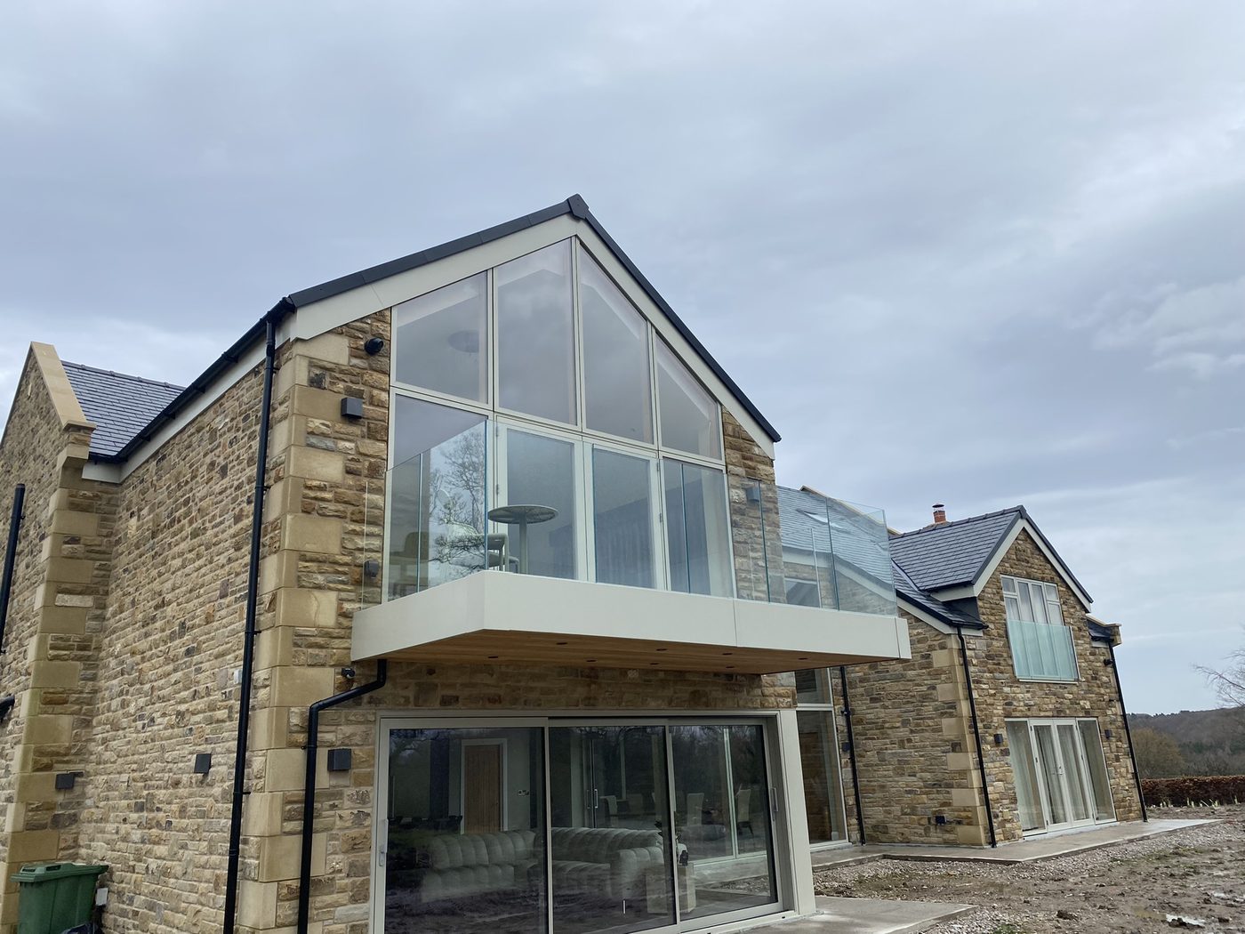 AJN Site Services frameless glass balustrades project 12, Chesterfield