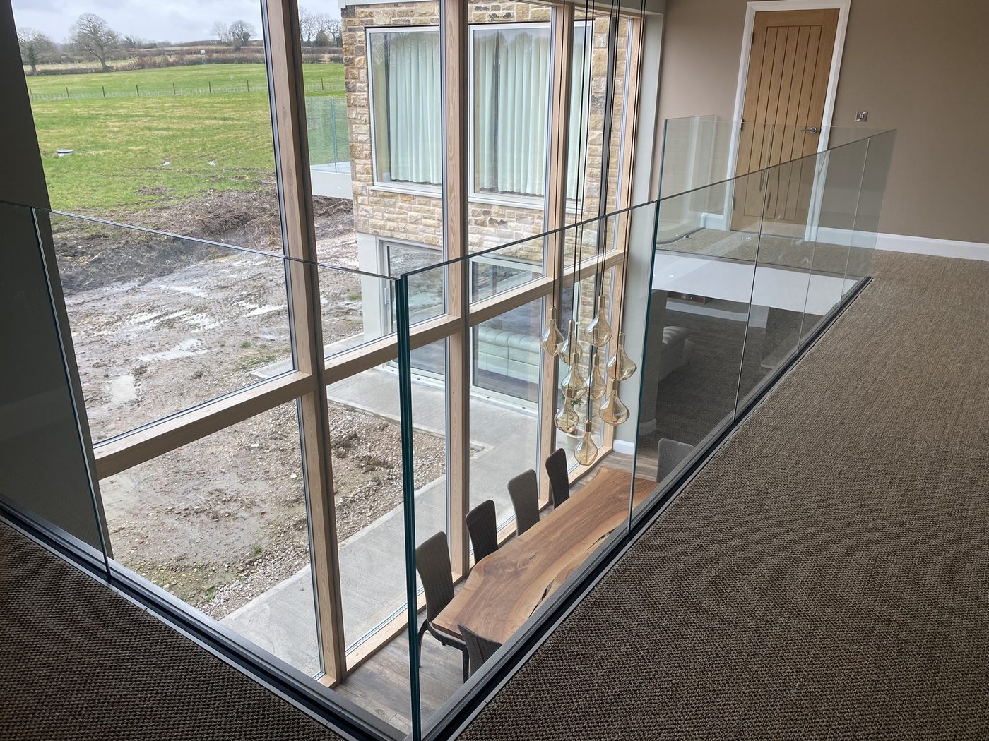 AJN Site Services frameless glass balustrades project 14, Chesterfield