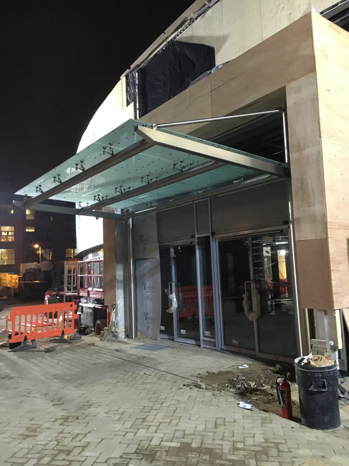 AJN Site Services glass canopies project 3, Chesterfield