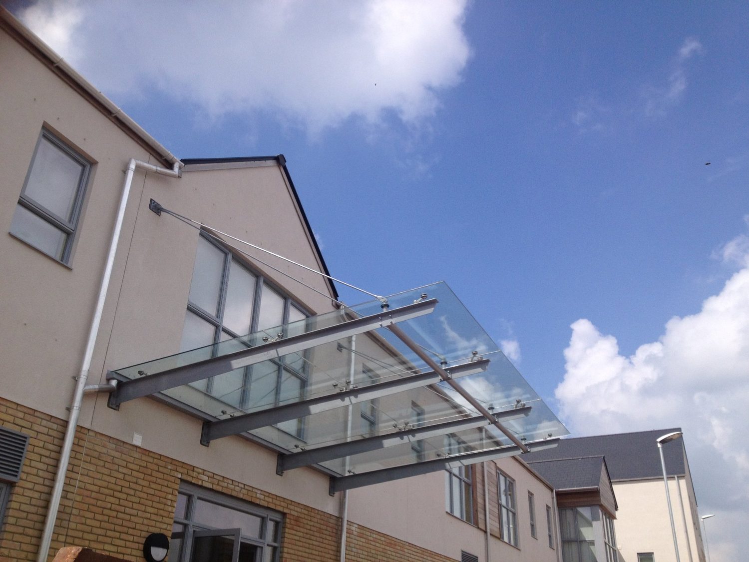 AJN Site Services glass canopies project 5, Chesterfield
