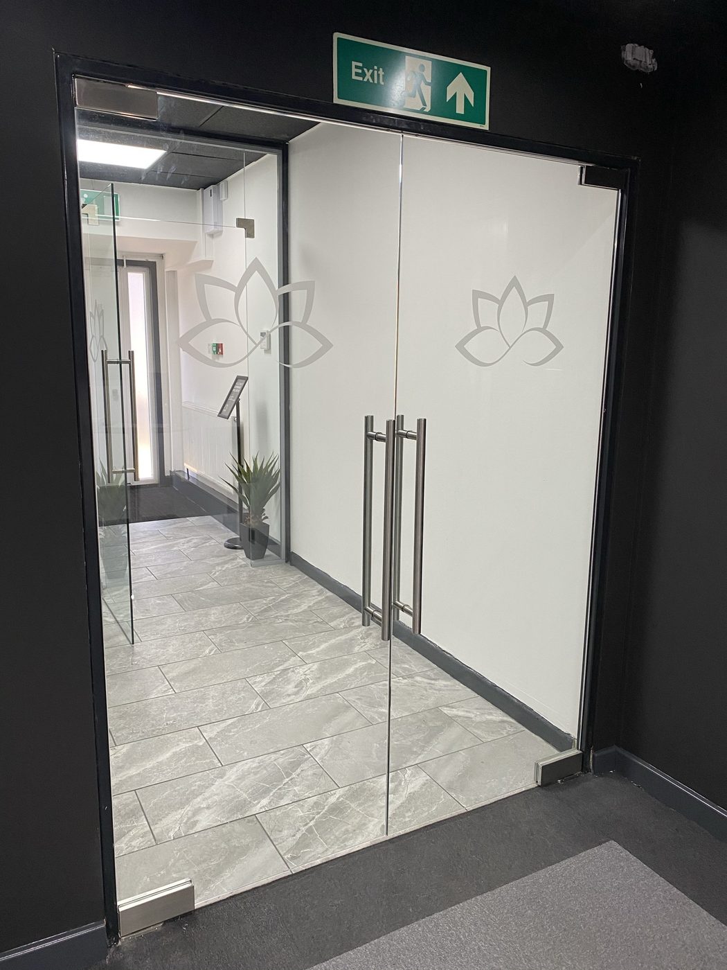 AJN Site Services glass doors & partitions project 6, Chesterfield