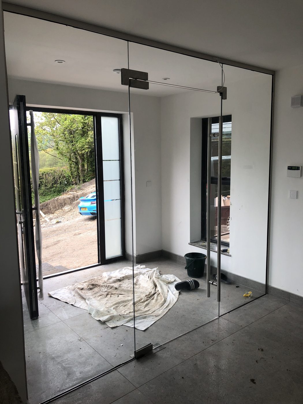 AJN Site Services glass doors & partitions project 9, Chesterfield