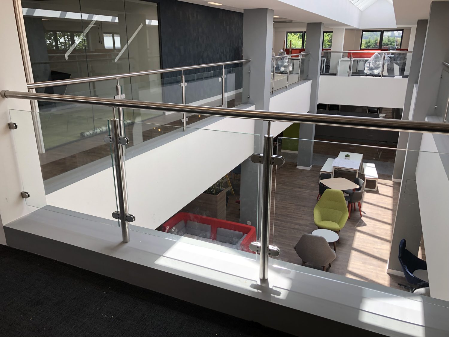 AJN Site Services glass & stainless steel balustrades project 8, Chesterfield