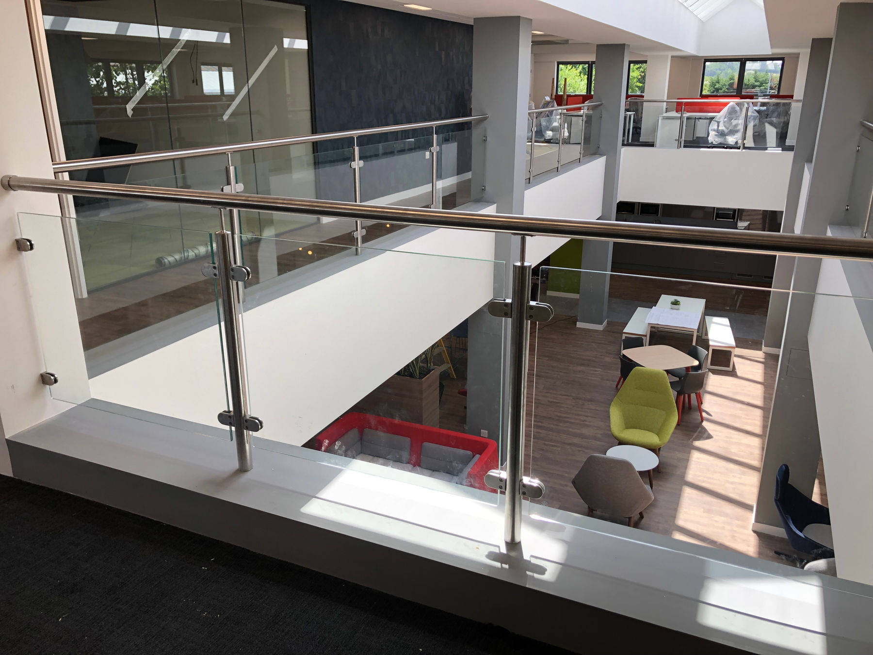 AJN Site Services metalwork and glass project near High Street and the Midshires Way, Alfreton DE55